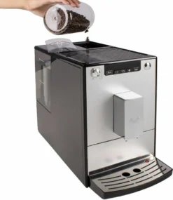 MELITTA E950-666 - Automatische Kaffeemaschine Solo Pure Silver - 1400 W - 3 Intensitätseinstellungen - 125 G Bohnenbehälter -Kaffeegetränkeladen 47d43e8e3ebb1114318fa9dbbff9121e