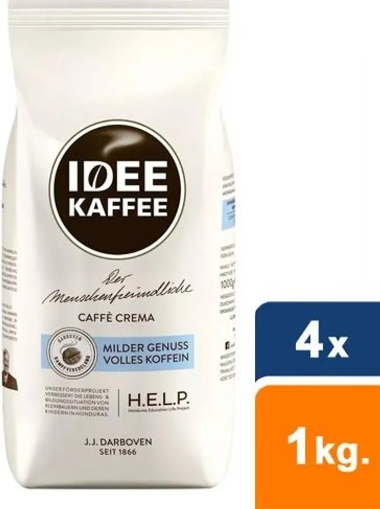 Idee Kaffee - Caffè Crema Bohnen - 4x 1kg 3 Idee Kaffee - Caffè Crema Bohnen - 4x 1kg