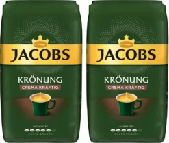 JACOBS Kaffeebohnen Krönung Crema Kräftig 2 X 1kg Ganze Kaffee Bohnen + 1 Aluminium Dose Im Barista-Design -Kaffeegetränkeladen 4c6a9cbace6892285f86a479868a2956