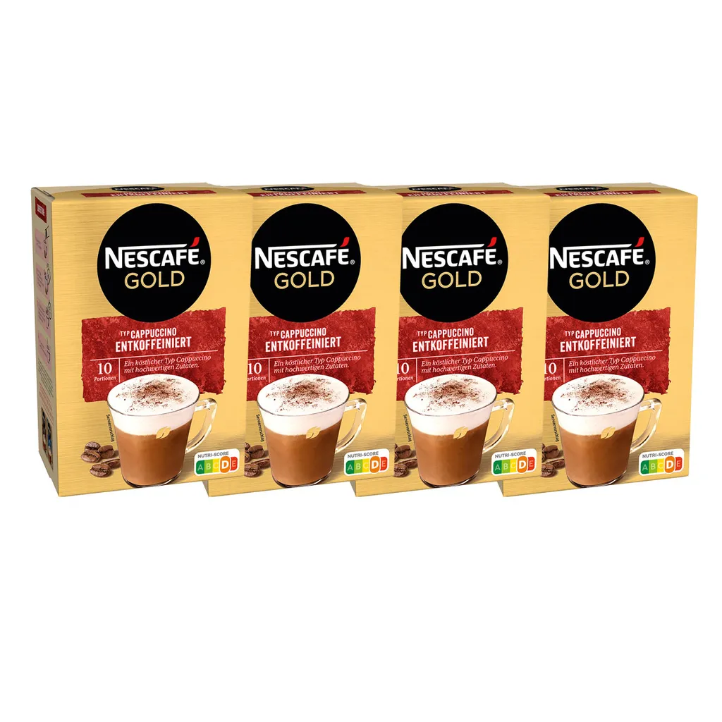 Nestlé® Nescafe Cappuccino Entkoffeiniert Löslicher Kaffee 10 X 12.5g 4er Pack 3 Nestlé® Nescafe Cappuccino Entkoffeiniert Löslicher Kaffee 10 X 12.5g 4er Pack