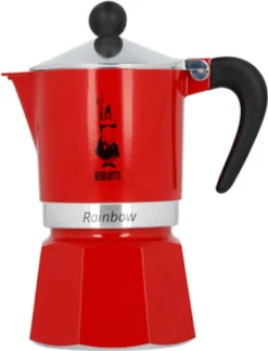 Bialetti Rainbow, Italienische Espresso-Kaffeemaschine, Aluminium, 3 Tassen, Rot 22 Bialetti Rainbow, Italienische Espresso-Kaffeemaschine, Aluminium, 3 Tassen, Rot -Kaffeegetränkeladen 4d2a38199c8697e5c2925b4a4ac8aafd