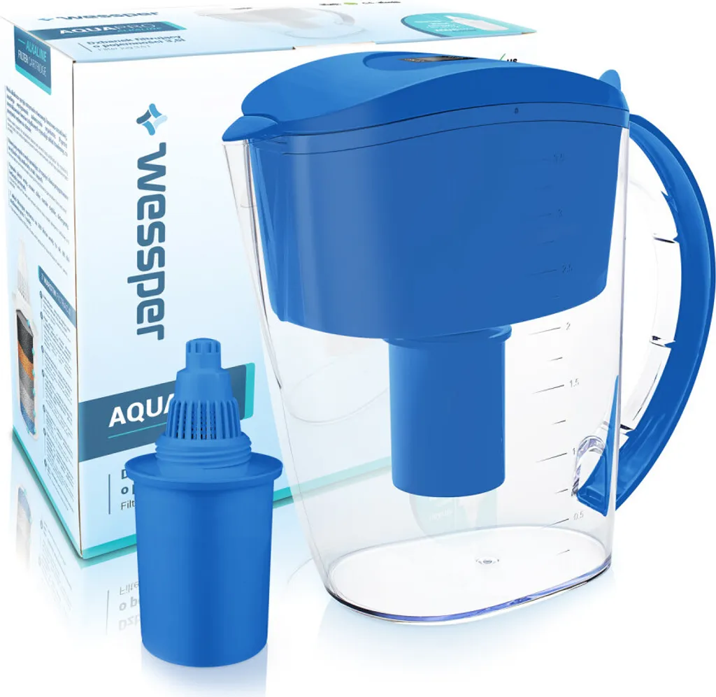 Wessper, Tischwasserfilter, Alkalisches Wasser 7-stufigen Filtrationssystem 3.5L Blau 3 Wessper, Tischwasserfilter, Alkalisches Wasser 7-stufigen Filtrationssystem 3.5L Blau