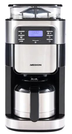 MEDION Kaffeemaschine Mit Mahlwerk Und Thermoskanne (Timer, 1 Liter, 900 Watt, Kaffeebohnenmahlwerk, 8 Mahlstufen, LED Display, Tropf Stopp, Isolierkanne, MD19777) 17 MEDION Kaffeemaschine Mit Mahlwerk Und Thermoskanne (Timer, 1 Liter, 900 Watt, Kaffeebohnenmahlwerk, 8 Mahlstufen, LED Display, Tropf Stopp, Isolierkanne, MD19777) -Kaffeegetränkeladen 4e2b4ed3ef3933557fdfc61b2d1b5e24