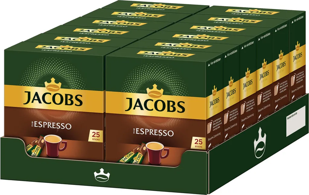 JACOBS Espresso Löslicher Kaffee 12er Pack - 12 X 25 Sticks 3 JACOBS Espresso Löslicher Kaffee 12er Pack - 12 X 25 Sticks