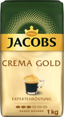 JACOBS Kaffeebohnen Expertenröstung Crema Gold 3 Kg Geröstete Bohnen+ 1 Jacobs Barista Becher+ 1 Dose -Kaffeegetränkeladen 52d9e2333f1ef0785b99ba23eaf54b9a