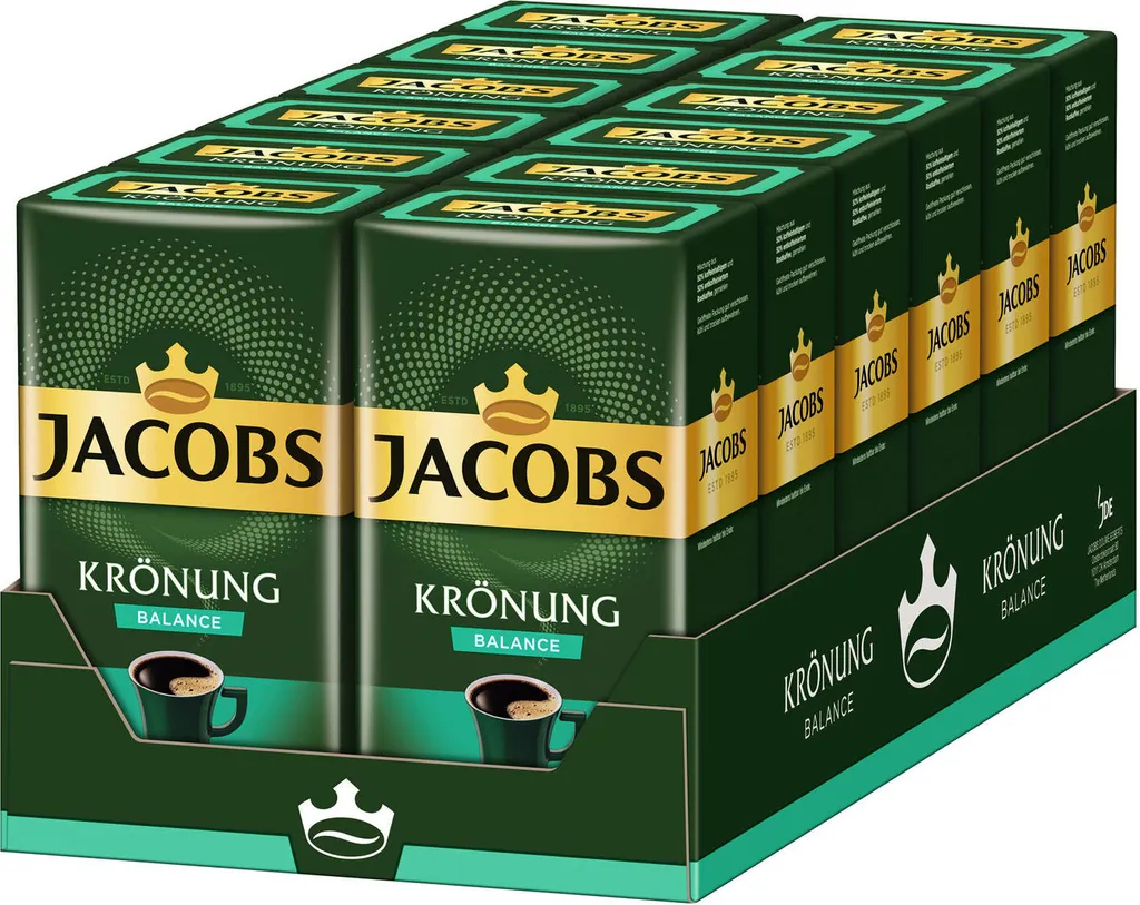 JACOBS Krönung Balance Filterkaffee 12 X 500 G Gemahlener Röstkaffee 4 JACOBS Krönung Balance Filterkaffee 12 X 500 G Gemahlener Röstkaffee – Bild 2