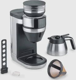 SEVERIN FILKA Vollautomat Für Filterkaffee Mit Thermokanne KA 4851 Aus Edelstahl, Matt-schwarz Edelstahl-gebürstet -Kaffeegetränkeladen 55abe5d708703aaef630eeb0deb0e6f3