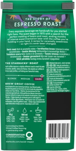 Nestlé® Starbucks Espresso Roast,Dark Roast,Karamellnote, Ganze Bohne, 200g 17 Nestlé® Starbucks Espresso Roast,Dark Roast,Karamellnote, Ganze Bohne, 200g -Kaffeegetränkeladen 5aa9f59491194a3015374e55a9cedfb6
