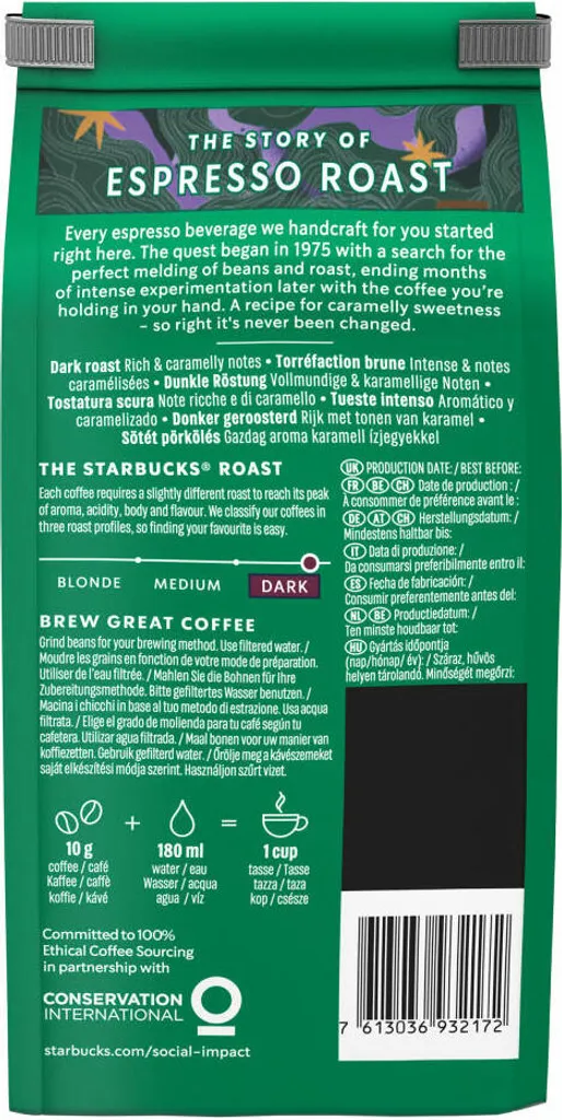 Nestlé® Starbucks Espresso Roast,Dark Roast,Karamellnote, Ganze Bohne, 200g 10 Nestlé® Starbucks Espresso Roast,Dark Roast,Karamellnote, Ganze Bohne, 200g – Bild 8