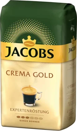 JACOBS Kaffeebohnen Expertenröstung Crema Gold 2 X 1 Kg Ganze Kaffee Bohnen + 1 Aluminium Dose Barista Design -Kaffeegetränkeladen 5b5c0e1023b4f535e09a217ea741c9a7 1