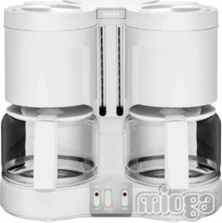 KRUPS Kaffeemaschine KM 8501 2 X 10 Tassen 2 X 1100 W Weiß -Kaffeegetränkeladen 5b807da44c84868b0542fa6720fcbb1d