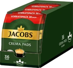 JACOBS Pads Crema Classic UTZ- 5 X 36 Getränke Vorteilspack + 1 Senseo Dose -Kaffeegetränkeladen 5e0b8b34743e8f73ced5f3285eda530d