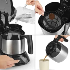 Kaffeemaschine Filter Kaffeemaschine 10 Tassen Thermoskanne Edelstahl Glaskanne -Kaffeegetränkeladen 5e17bb76c2ba7640fdd5ecb0cd52c157