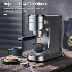 BlitzHome Espresso Maschine Kaffeemaschine Cappuccinomaschine Milchaufschäumer Espressomaschinen -Kaffeegetränkeladen 5eab4f5d50093a947e84996279223772