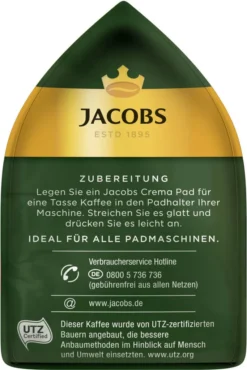 JACOBS Pads Crema Kräftig 5 X 18 Getränke - 90 Kaffeepads Senseo Kompatibel 15 JACOBS Pads Crema Kräftig 5 X 18 Getränke - 90 Kaffeepads Senseo Kompatibel -Kaffeegetränkeladen 60f1f3cd6f1e1bd42ceac1192074d9b9