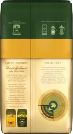 JACOBS Kaffeebohnen Expertenröstung Crema Gold 2 X 1 Kg Ganze Kaffee Bohnen Geröstet 13 JACOBS Kaffeebohnen Expertenröstung Crema Gold 2 X 1 Kg Ganze Kaffee Bohnen Geröstet -Kaffeegetränkeladen 65e5ee3ef0f2e176e13bc88f24f7574a 2