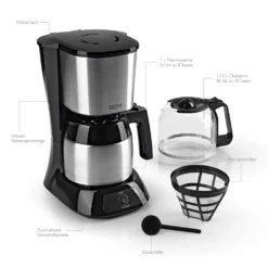Kaffeemaschine Filter Kaffeemaschine 10 Tassen Thermoskanne Edelstahl Glaskanne -Kaffeegetränkeladen 67e0157b0baa77a8f360e00ee2a88e61