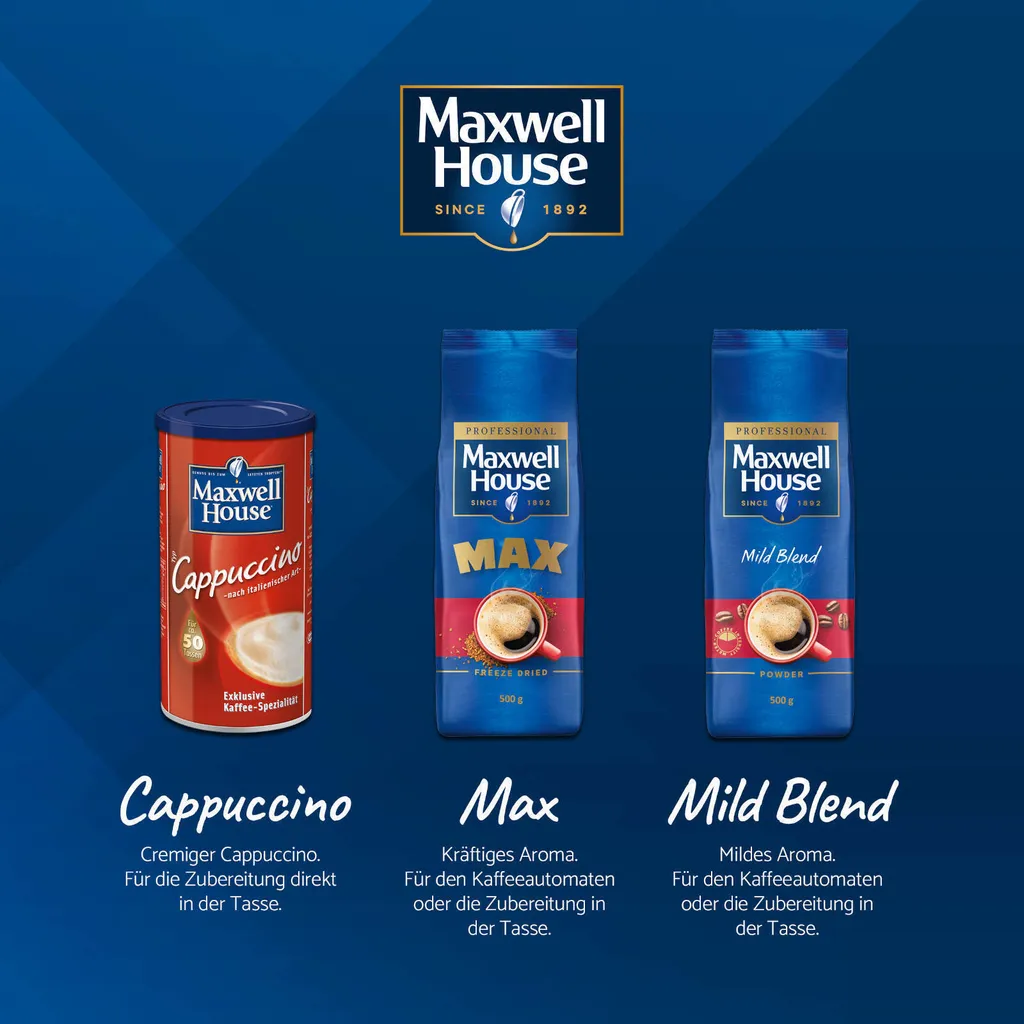 MAXWELL HOUSE Löskaffee Mild Blend Löslicher Kaffee Instantkaffee 2 X 500 G Beutel 10 MAXWELL HOUSE Löskaffee Mild Blend Löslicher Kaffee Instantkaffee 2 X 500 G Beutel – Bild 8