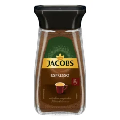 Jacobs Espresso, Löslicher Kaffee, Instantkaffee, Instant Kaffee, Löskaffee, Glas, 100 G -Kaffeegetränkeladen 6bd7e475c739666427516258917e39e0