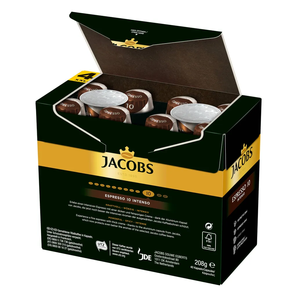JACOBS Kapseln Espresso Intenso 5 X 40 Nespresso®* Kompatible Kaffeekapseln 9 JACOBS Kapseln Espresso Intenso 5 X 40 Nespresso®* Kompatible Kaffeekapseln – Bild 7