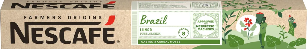 Nestlé® Nescafé Lungo Brazil, Farmers Origins, Nespresso Kaffeekapseln, 10 Stück, 52 G 3 Nestlé® Nescafé Lungo Brazil, Farmers Origins, Nespresso Kaffeekapseln, 10 Stück, 52 G
