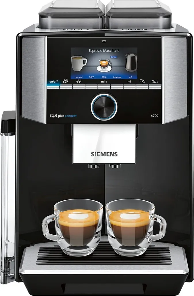 Siemens EQ.9 S700 Freistehende Espressomaschine 2,3 L - Kaffeemaschine (Freistehend, Espressomaschine, 2,3 L, Integriertes Mahlwerk, 1500 W, Schwarz, Edelstahl) 3 Siemens EQ.9 S700 Freistehende Espressomaschine 2,3 L - Kaffeemaschine (Freistehend, Espressomaschine, 2,3 L, Integriertes Mahlwerk, 1500 W, Schwarz, Edelstahl)