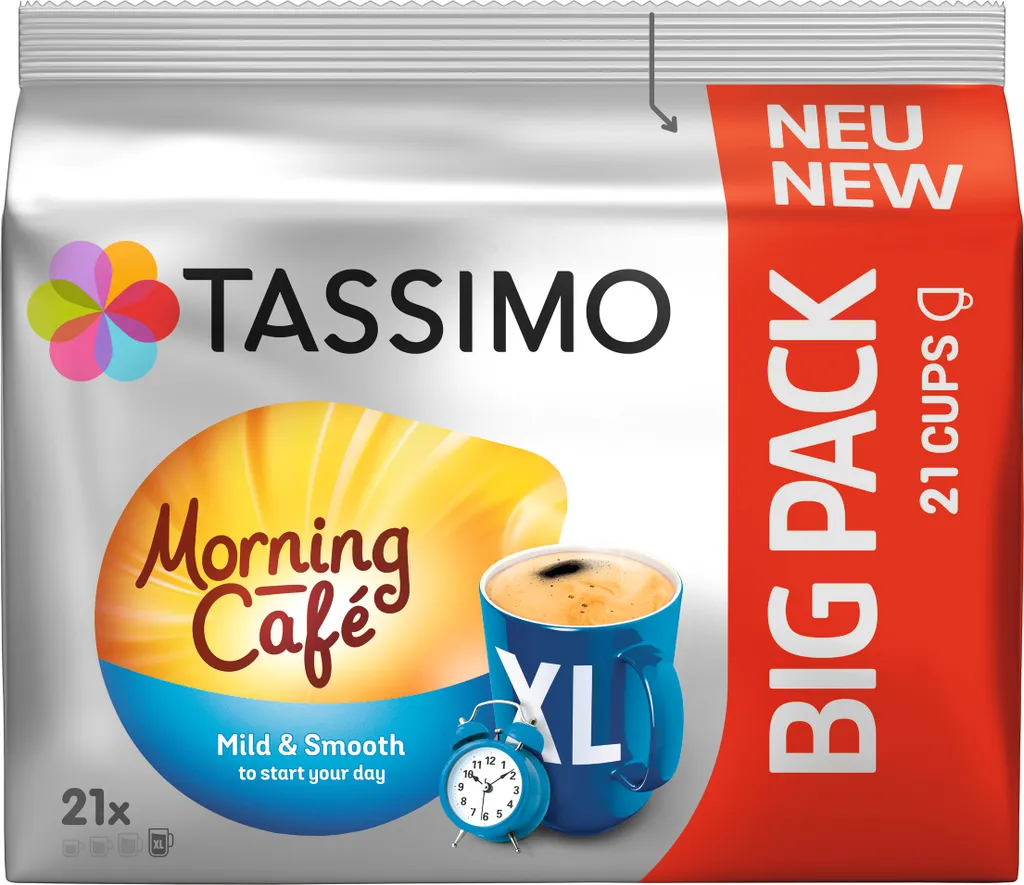 TASSIMO Morning Café XL Mild & Smooth, Kaffeekapseln, XL 21er 3 TASSIMO Morning Café XL Mild & Smooth, Kaffeekapseln, XL 21er