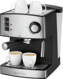 Clatronic ES 3643 Espresso- Und Cappuccino-Automat, 15 Bar Pumpdruck, Tassenvorwärmfunktion, Mit Aufschäum- Und Heißwasserfunktion -Kaffeegetränkeladen 7c2bf2330a6c3d73cf5c1a563842ebfc