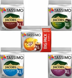 TASSIMO Vielfaltspaket XL Becherportion 5 Sorten Morning Café Mild Crema Intenso 9 TASSIMO Vielfaltspaket XL Becherportion 5 Sorten Morning Café Mild Crema Intenso -Kaffeegetränkeladen 7ed295d8609b83ab672f81dad64ff414