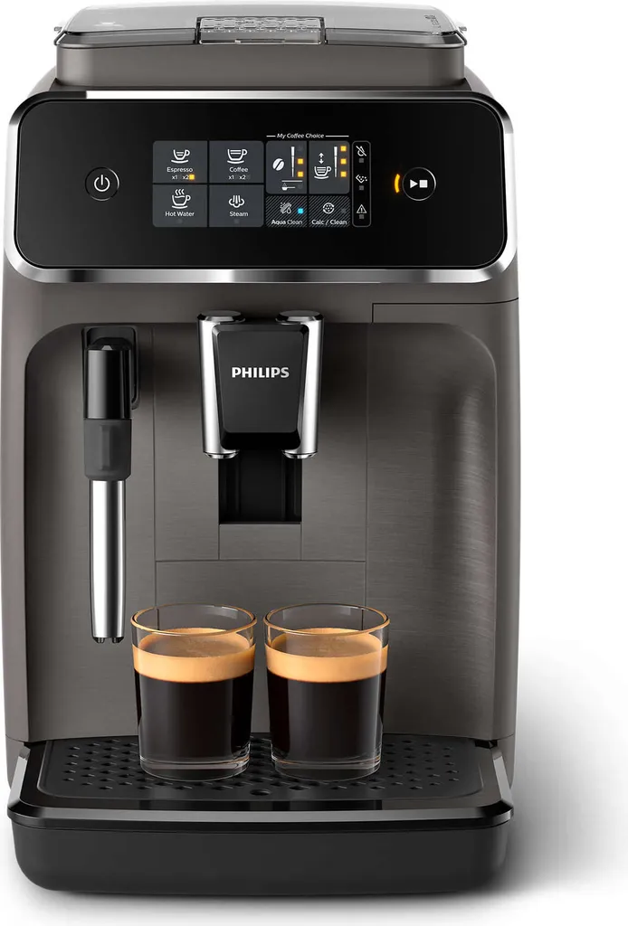 Philips Kaffeevollautomat 2200 Series, 2 Kaffeespezialitäten, Milchaufschäumer, Intuitives Touchdisplay, Grau (EP2224/10) 3 Philips Kaffeevollautomat 2200 Series, 2 Kaffeespezialitäten, Milchaufschäumer, Intuitives Touchdisplay, Grau (EP2224/10)