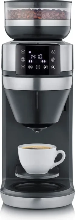 SEVERIN FILKA Vollautomat Für Filterkaffee Mit Glaskanne KA 4850 Aus Edelstahl, Matt-schwarz Edelstahl-gebürstet -Kaffeegetränkeladen 8021b97c95e9f4b278dc8cfeb6078fd0