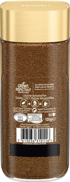 Nestlé® Nescafé Gold Das Original, Löslicher Bohnenkaffee, Kaffee, Gemahlener Röstkaffee, Glas, 100 G -Kaffeegetränkeladen 80fed8a36e910512b23dc0d0f338be2f