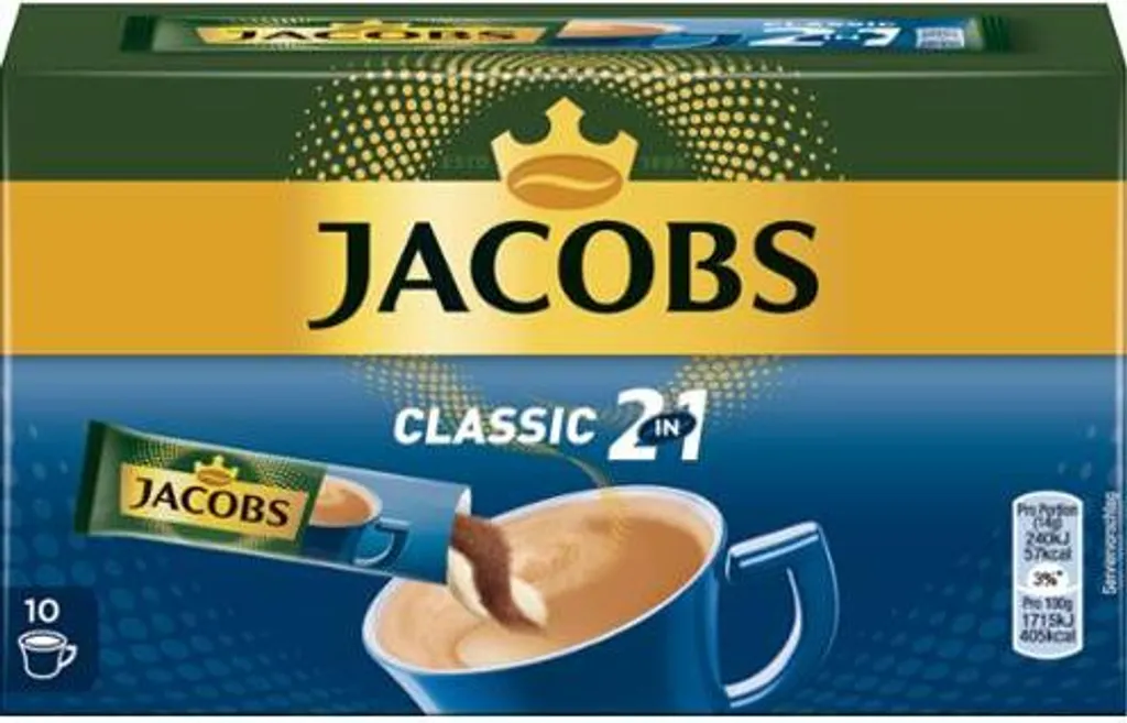 Jacobs Classic 2in1 Sticks | Löslicher Kaffee | 10 Portionen 4 Jacobs Classic 2in1 Sticks | Löslicher Kaffee | 10 Portionen – Bild 2