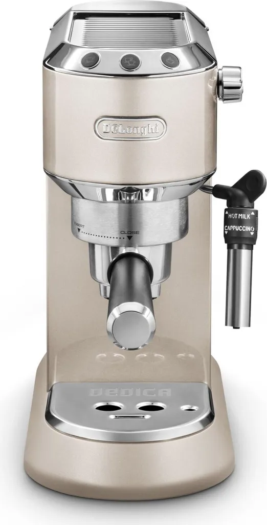 De'Longhi Delonghi Kaffeemaschine Dedica Metallics EC785.BG Pumpendruck 15 Bar, Eingebauter Milchaufschäumer, Manuell, 1300 W, Beige 7 De'Longhi Delonghi Kaffeemaschine Dedica Metallics EC785.BG Pumpendruck 15 Bar, Eingebauter Milchaufschäumer, Manuell, 1300 W, Beige – Bild 5