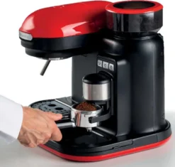 Ariete Siebträger-Espressomaschine Moderna Mit Kaffeemühle Und Aufschäumdüse, Rot/schwarz 28 Ariete Siebträger-Espressomaschine Moderna Mit Kaffeemühle Und Aufschäumdüse, Rot/schwarz -Kaffeegetränkeladen 876ecdd6eb6364f1630856a0568ba46c