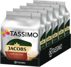 Tassimo Jacobs Café Au Lait 5er Pack, Kaffee, Kaffeekapsel, Milchkaffee Aus Gemahlenem Röstkaffee, 80 T-Discs / Portionen 9 Tassimo Jacobs Café Au Lait 5er Pack, Kaffee, Kaffeekapsel, Milchkaffee Aus Gemahlenem Röstkaffee, 80 T-Discs / Portionen -Kaffeegetränkeladen 8869c2f970e04d281fee76430140024d