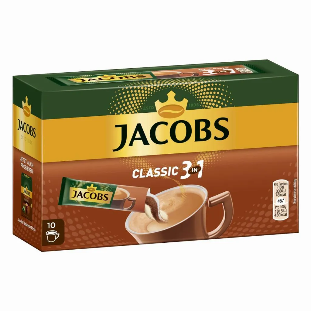 Jacobs Classic 3in1 Sticks | Löslicher Kaffee | 10 Portionen 14 Jacobs Classic 3in1 Sticks | Löslicher Kaffee | 10 Portionen – Bild 12