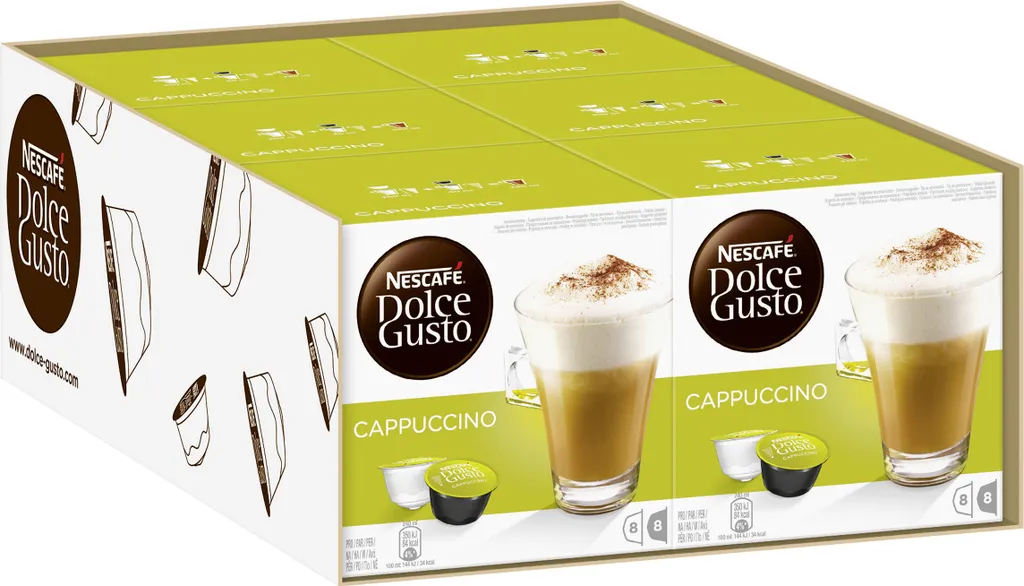 Nestlé® Nescafé Dolce Gusto Cappuccino, Milchkaffee, Kaffeekapsel, Kaffee, 96 Kapseln (48 Portionen) 3 Nestlé® Nescafé Dolce Gusto Cappuccino, Milchkaffee, Kaffeekapsel, Kaffee, 96 Kapseln (48 Portionen)