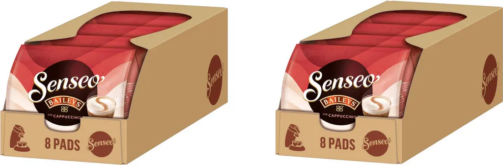 SENSEO Cappuccino Baileys Pads Sahnelikörgeschmack 10er Pack - 10 X 8 Getränke 3 SENSEO Cappuccino Baileys Pads Sahnelikörgeschmack 10er Pack - 10 X 8 Getränke
