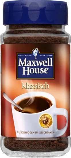 Maxwell House Klassisch, Löslicher Kaffee, 200g-Glas