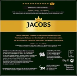 JACOBS Kapseln Espresso Ristretto 200 Nespresso Kompatible Kaffeekapseln -Kaffeegetränkeladen 8c3e46d77aab8a6759ba1df61ffbe884