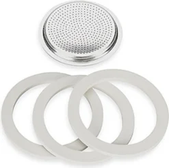 Bialetti 800002 Gummidichtung Und Filter 2T, Aluminium, Weiß -Kaffeegetränkeladen 8c959994eebd4fdb02cf212297b8faff