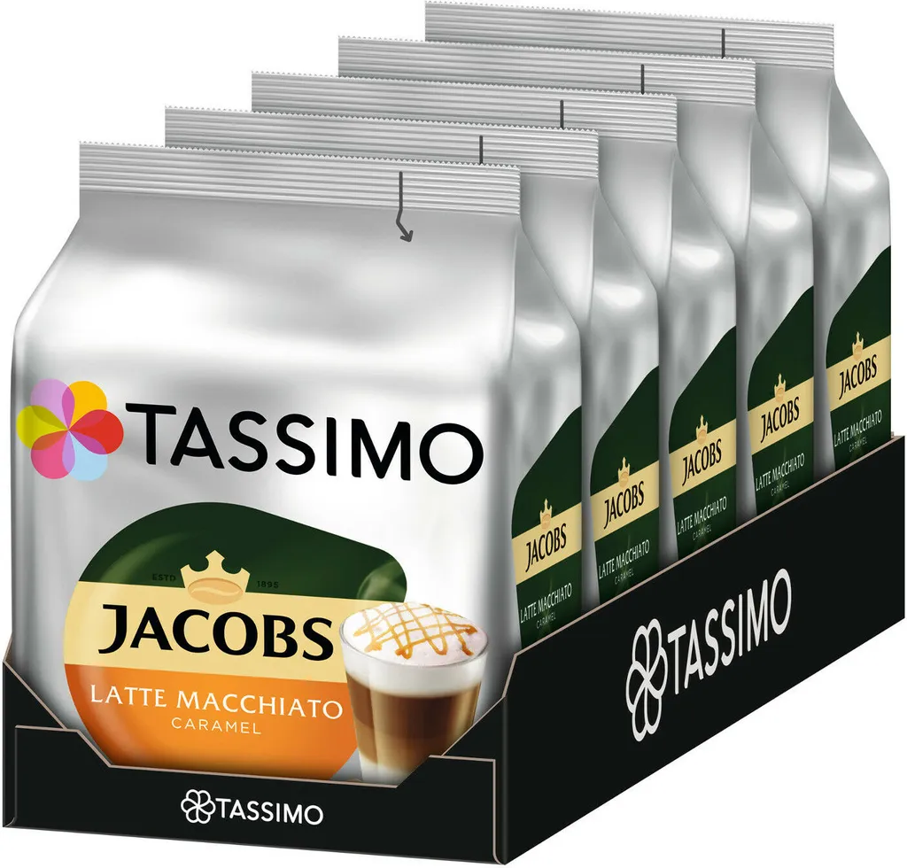 TASSIMO Jacobs Latte Macchiato Caramel 5er Pack T Discs Kapseln 5 X 8 Getränke 4 TASSIMO Jacobs Latte Macchiato Caramel 5er Pack T Discs Kapseln 5 X 8 Getränke – Bild 2