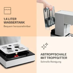 Klarstein Pausa Espressomaker, Siebträgermaschine Mit 1350 Watt, Espressomaschine 20 Bar Druck, Siebträger Kaffeemaschine Mit Wassertank: 1,4 Liter Edelstahl ,silber 16 Klarstein Pausa Espressomaker, Siebträgermaschine Mit 1350 Watt, Espressomaschine 20 Bar Druck, Siebträger Kaffeemaschine Mit Wassertank: 1,4 Liter Edelstahl ,silber -Kaffeegetränkeladen 8dec1c85d1d7080137c7eb6a88d8ab4b
