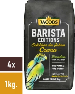 JACOBS Kaffeebohnen Barista Editions Crema Do Brasil 4 X 1 Kg Geröstete Bohnen -Kaffeegetränkeladen 90b5544119645e8574c4433ffc1193c5