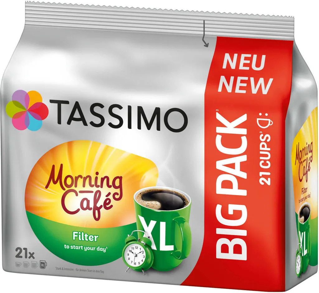 TASSIMO Kapseln Morning Café Filter XL T Discs 1 Packung - 21 Getränke Kaffeekapseln 7 TASSIMO Kapseln Morning Café Filter XL T Discs 1 Packung - 21 Getränke Kaffeekapseln – Bild 5
