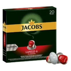 JACOBS Kapseln Nespresso®* Kompatibel 3x20 Lungo 6 Classico + 3x20 Lungo 8 Intenso - Insgesamt 120 Getränke
