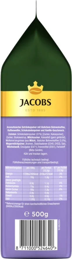 JACOBS Typ Cappuccino Choco Vanille Mit Milka 12 X 500 G Beutel -Kaffeegetränkeladen 957aa26894a40cc32514a39996c2af66