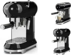 SMEG Espresso Kaffeemaschine Schwarz ECF01BLEU -Kaffeegetränkeladen 976d9600d2ad172e54087294f29234e5