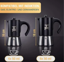 Thiru Espressokocher Induktion L Premium Mokkakanne Aus Edelstahl Inkl. Toolset (Schwarz, 6 Tassen (300ml)) 12 Thiru Espressokocher Induktion L Premium Mokkakanne Aus Edelstahl Inkl. Toolset (Schwarz, 6 Tassen (300ml)) -Kaffeegetränkeladen 98ad3184b97f59f5e44caf4da79ac5e1